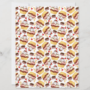Papier scrapbooking de sundae de glace