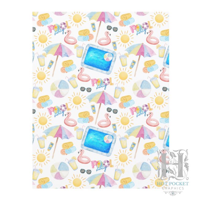Papier scrapbooking fête au bord de la piscine (Créateur téléchargé)