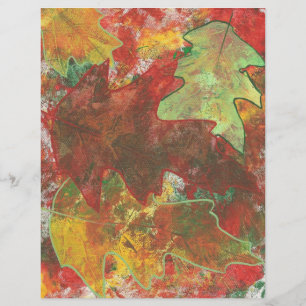 Papier scrapbooking Feuilles de chêne automnales a