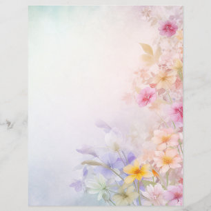 Papier scrapbooking Floral Pastel
