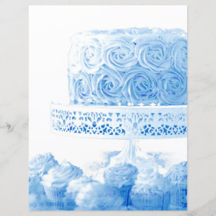 Papier scrapbooking gâteau d'anniversaire bleu cla