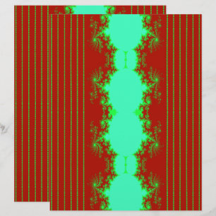 Papier scrapbooking Noël Fractal Rouge & Vert
