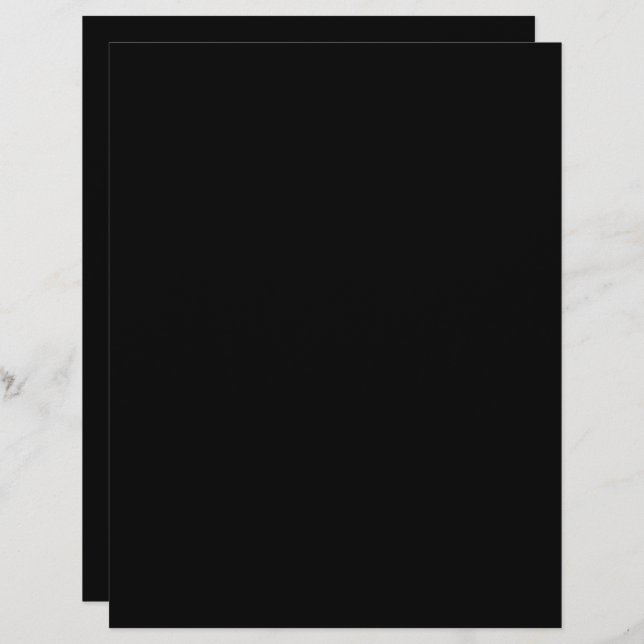 Papier scrapbooking noir couleur solide (Devant / Derrière)