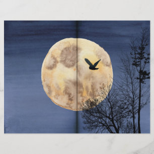Papier scrapbooking Pleine Lune