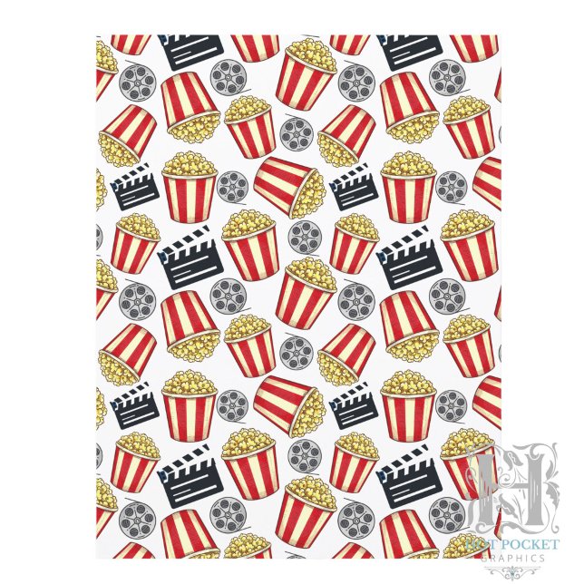 Papier scrapbooking pour soirée cinéma (Créateur téléchargé)