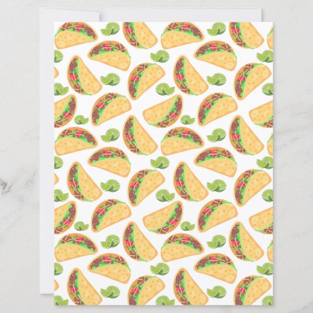 Papier scrapbooking Tacos (Devant)