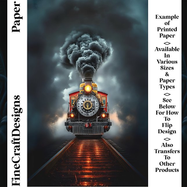 Papier scrapbooking Train à vapeur Wild West Steam (Créateur téléchargé)