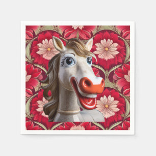 Papier serviette cheval en céramique