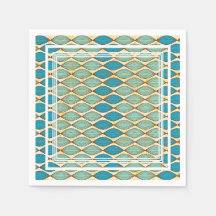 Serviette colorée avec motif en tissu africain