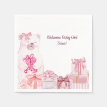 Serviette de bain pour Baby Shower Ours en Peluche