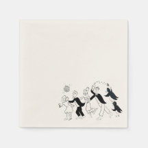 Serviette de cocktail en conga pour la noce