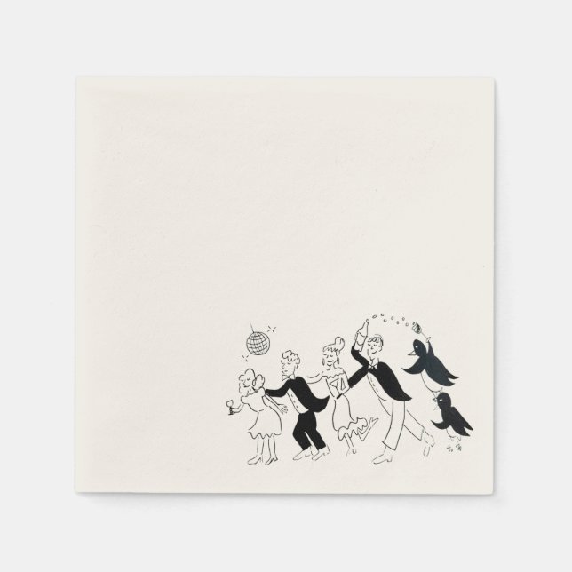 Papier Serviette de cocktail en conga pour la noce (Devant)
