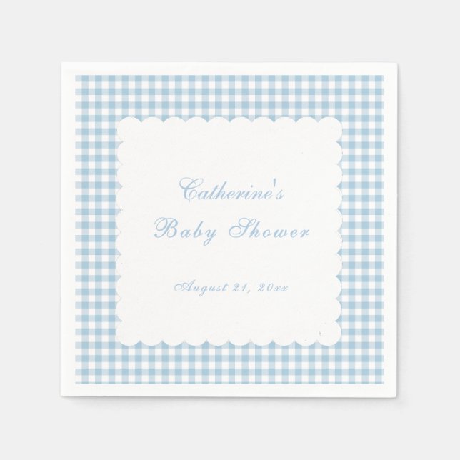 Papier Serviette de douche pour bébé classique en Gingham (Devant)