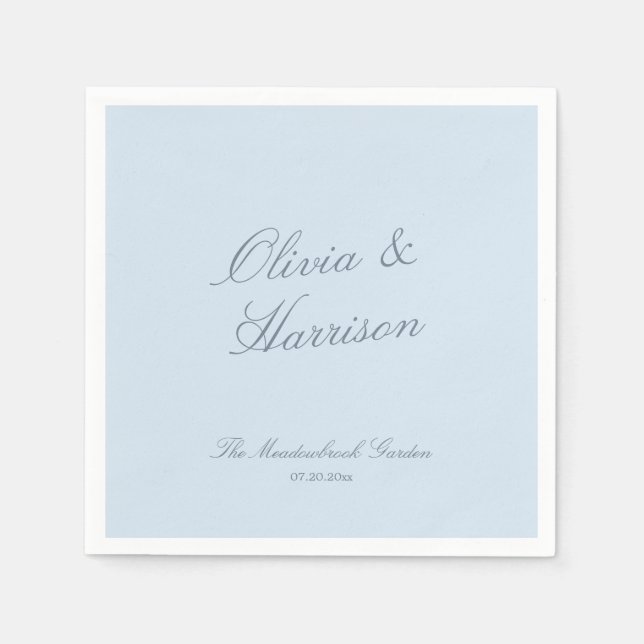 Papier Serviette de mariage élégante en écriture manuscri (Devant)