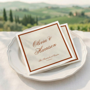 Papier Serviette de mariage en terre cuite Chic Terrestre