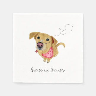 Papier Serviette en aquarelle personnalisée pour mariage