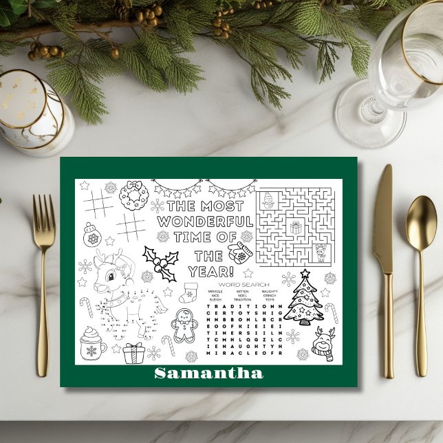 Papier Set de table de Noël personnalisé (Créateur téléchargé)