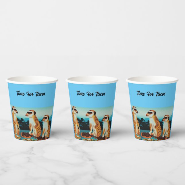 Papier Temps pour les tacos façon suricate, gobelets en c (Multi)