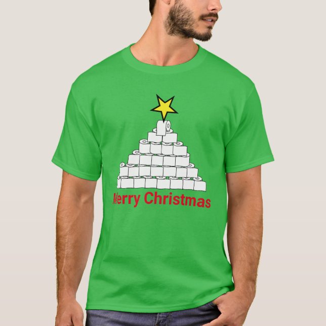 Papier toilette T-shirt Arbre de Noël (Devant)
