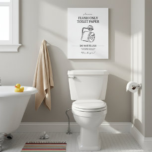 Papier toilette uniquement   Poster salle de bain