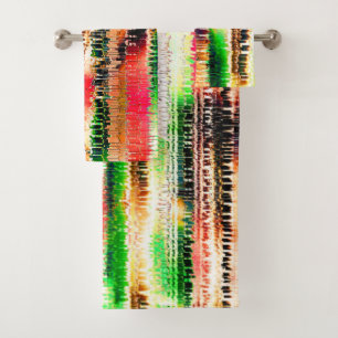 Papier tranché rayé de couleur rouge jaune et vert