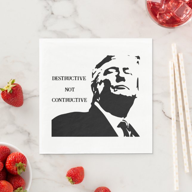 Papier Trump/Destructeur Pas Constructif Serviette en Pap (En situation)