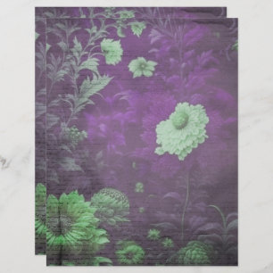 Papier vintage à papier à scandale violet et crèm