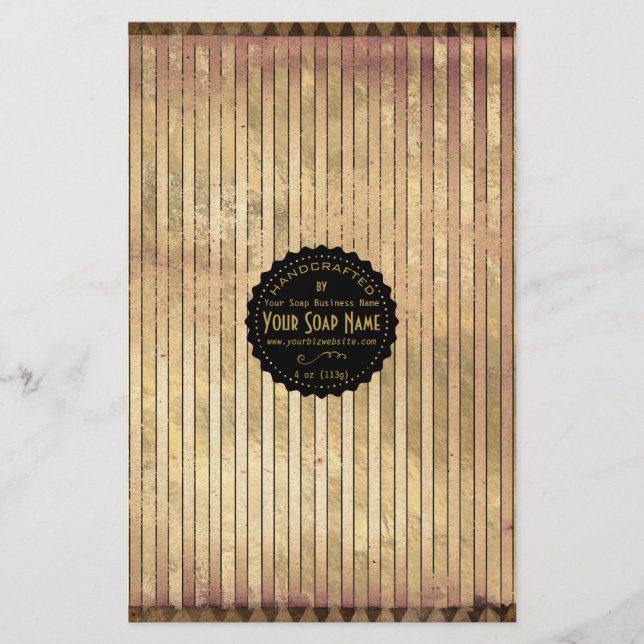 Papier Vintage à savon Gold Ephemera - Satin (Devant)