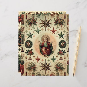 Papier vintage Christian Christmas Scrapbook