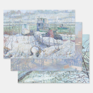 Papier Vintage Christmas Wrapper NEW YORK & FRANCE