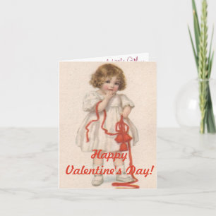Papier vintage Dolls Carte Saint Valentin