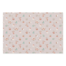 Papier Vintage Noël Papier 3 feuilles