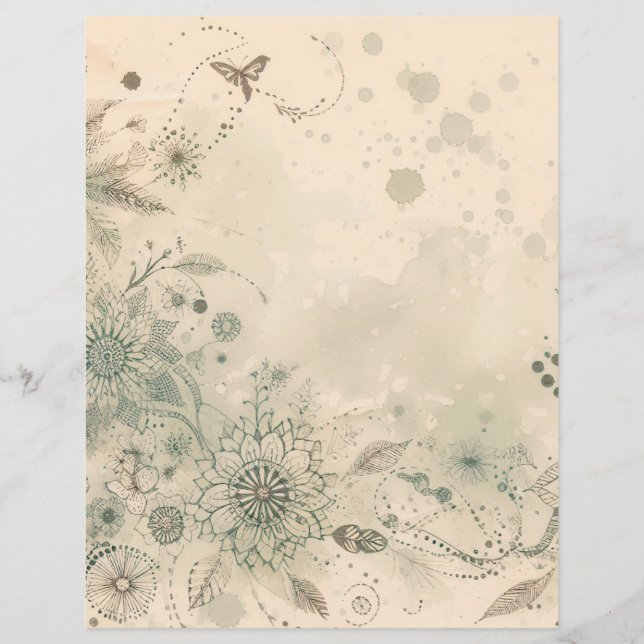 Papier vintage pour scrapbooking, éléments éphémèr (Devant)
