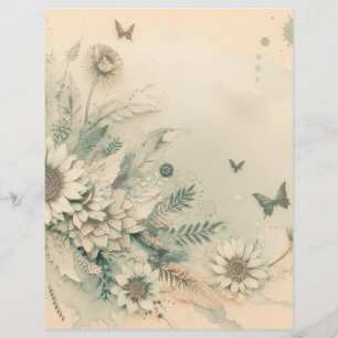 Papier vintage pour scrapbooking, éléments éphémèr