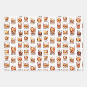 Papier Whiskey Wrapping - Papier cadeau Cocktail