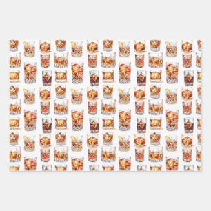 Papier Whiskey Wrapping - Papier cadeau Cocktail