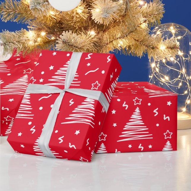 Papiers Cadeaux Arbres de Noël Modernes (Vacances)