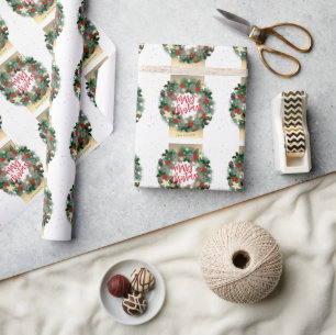 Papiers cadeaux Couronne de Noël Chic