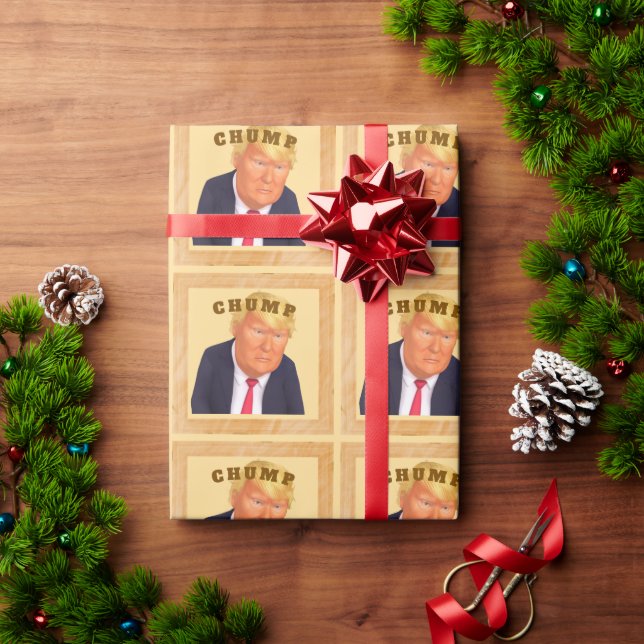 Papiers cadeaux Trump/Trump idiot (Cadeau de vacances)