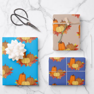 Papiers citrouilles Envelopper Papier Papier Plat 