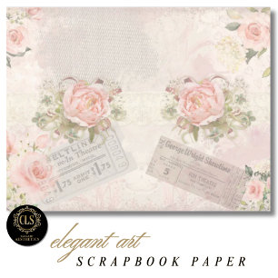 Papiers de scrapbook Fleurs Roses Vintage Shabby C
