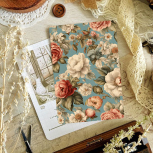 Papiers de scrapbook floraux victoriens vintage
