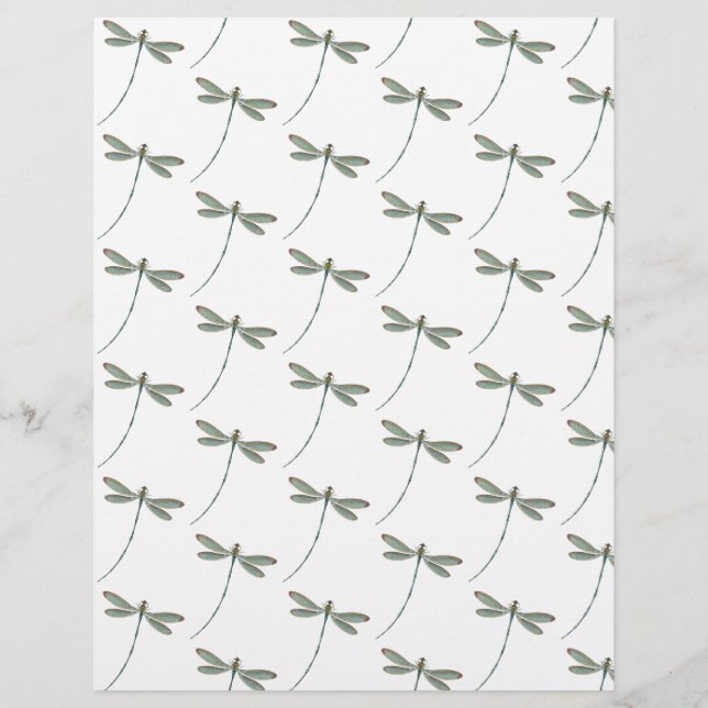Papiers origami motif libellules (Devant)