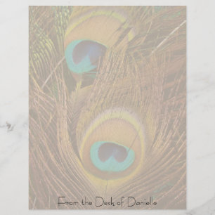 Papiers Peacock en-tête personnalisée