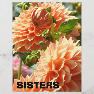 Papiers pour album de coupures Thème SISTERS Fleur