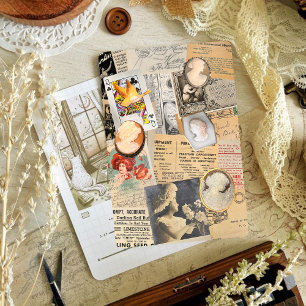 papiers vintage chic pour album