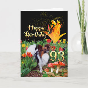 Papillion chien Happy 93 Carte Anniversaire Spécif