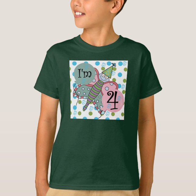 Papillon 4e anniversaire Tshirts et cadeaux (Devant)