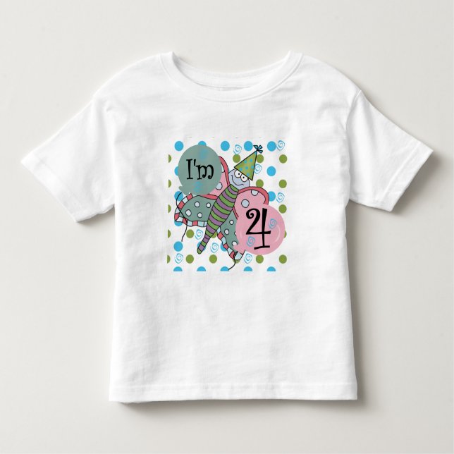 Papillon 4e anniversaire Tshirts et cadeaux (Devant)