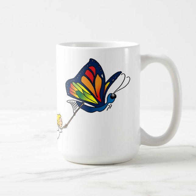 Papillon adorable et Mug fille (Droite)
